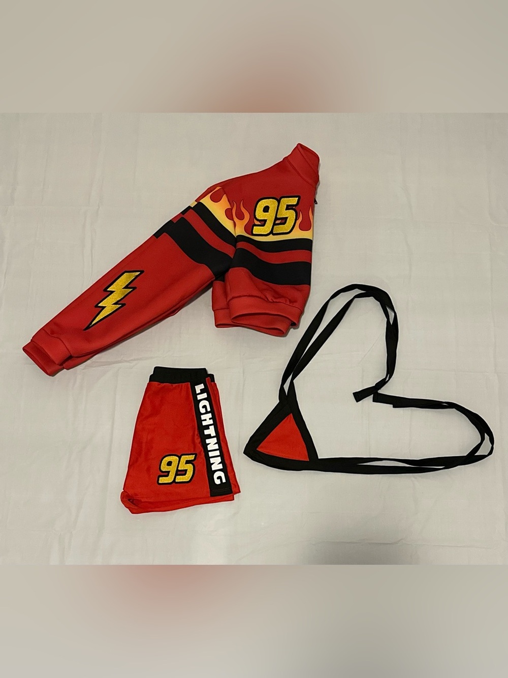Sexy adult Lightning Mcqueen costume - Picture 11 of 12